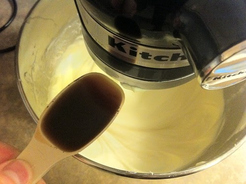 Adding Vanilla to Cream Cheese Mixture
