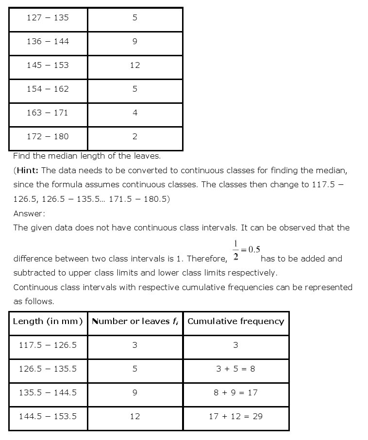 NCERT Solutions for Class 10th Maths Chapter 14 - Statistics