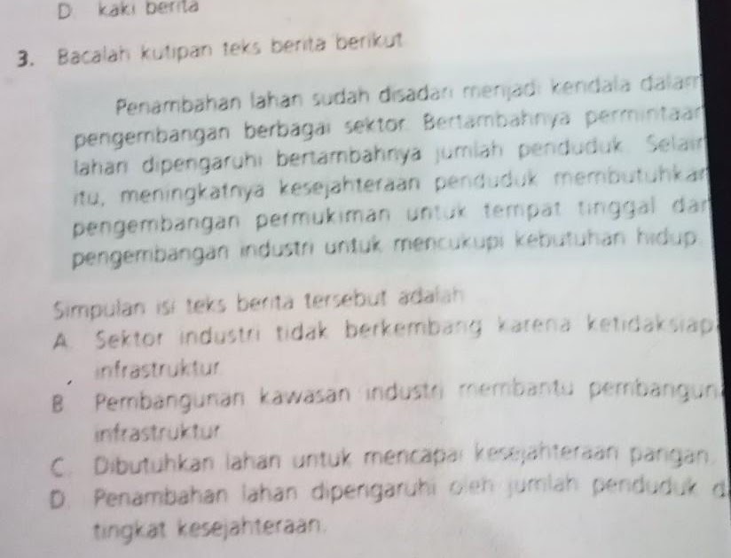Soal Bahasa Indonesia Simpulan Teks Kelas Xii - Kumpulan Tugas