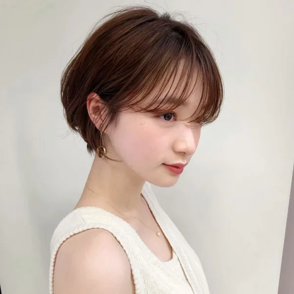 ショート ヘア もみあげ kamigatagaya