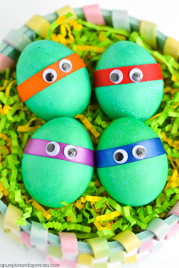 Dyed Ninja Turtles Easter Eggs