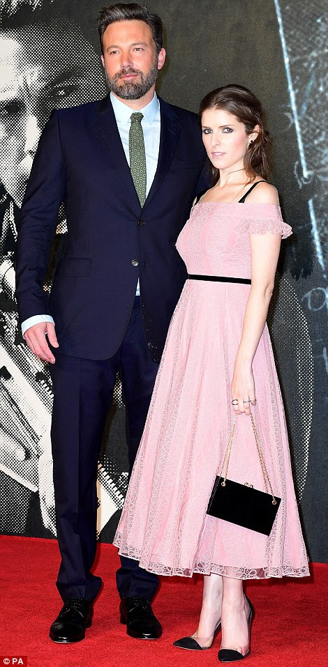 Partners in film: Anna and co-star Ben Affleck posed for the cameras as they greeted adorning fans on the red carpet
