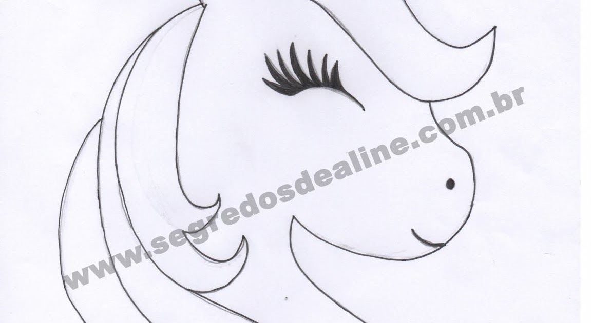 Dibujo De Unicornio De Cara - imagen para colorear
