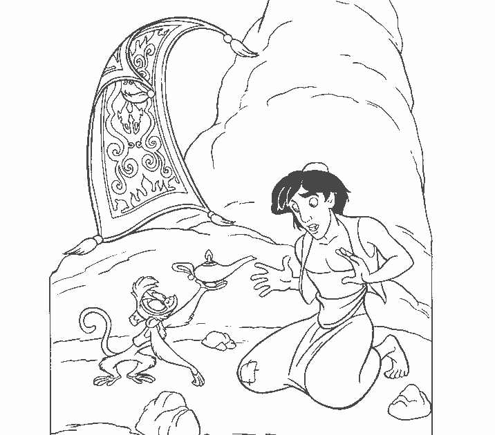 ベストセレクション アラジン 塗り絵 無料 印刷可能なカラー画像