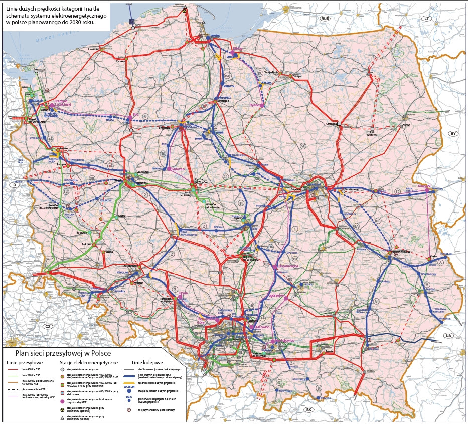 Mapa Tras Kolejowych 