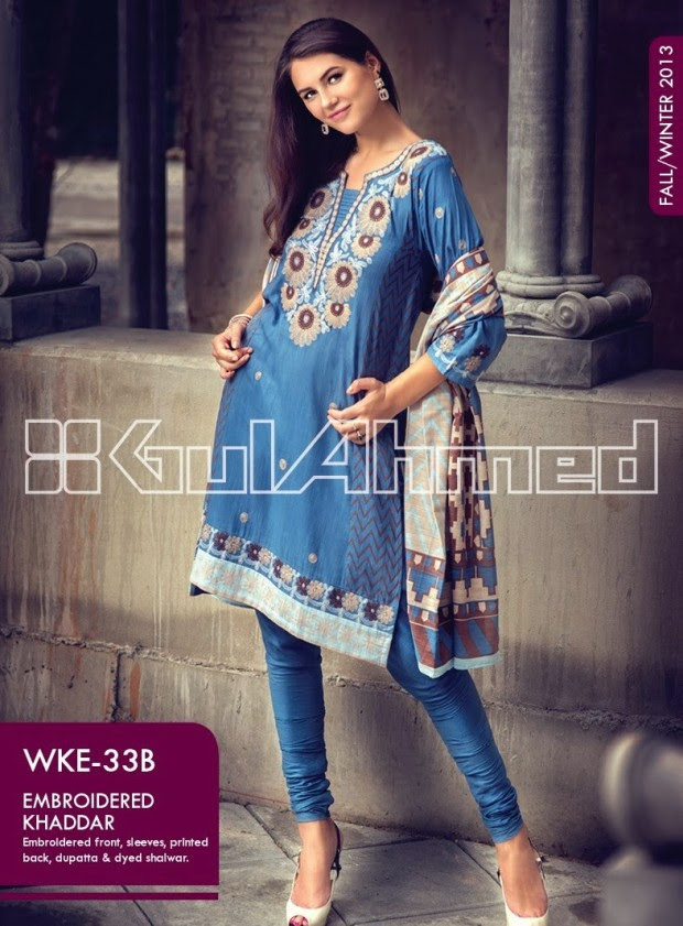 Beautiful-Cute-Girls-New-Fashion-Dress-Design-by-Gul-Ahmed-Fall-Winter-Collection-2014-18 Beautiful-Cute-Girls-New-Fashion-Dress-Design-by-Gul-Ahmed-Fall-Winter-Collection-2013-14-18