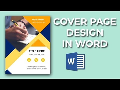 How To Create A Cover Page In Word