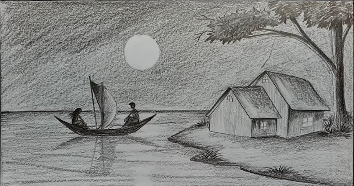 Dessin De Paysage Au Crayon De Papier Facile Pencil Drawings Of Landscapes : How To Draw Basic Landscape For