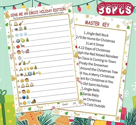 Christmas Songs Emoji Pictionary Quiz Answers / Guess The Christmas Songs Merry Christmas