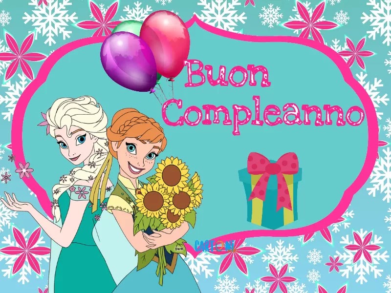 Buon Compleanno con Frozen Cartoni animati Coloriamo jpg (800x600)