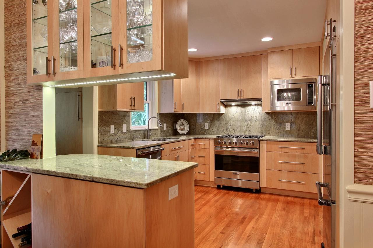 Vermelho Rupestre Double Sided Kitchen Cabinets