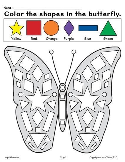 shapes coloring activity