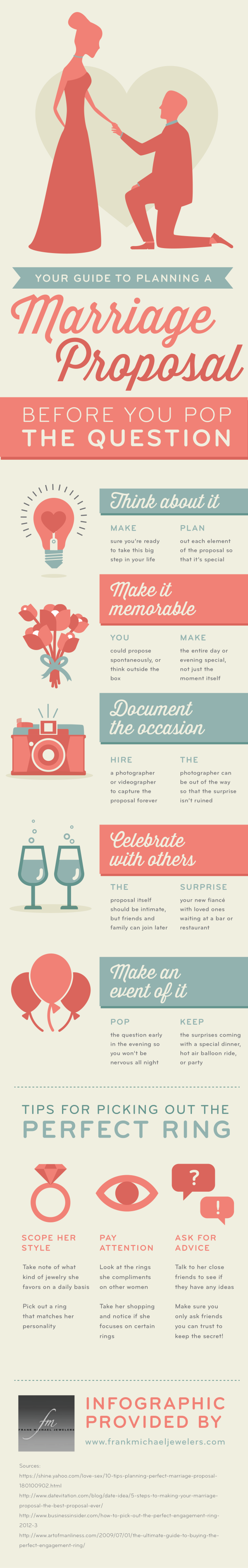 Your Guide to Planning a Marriage Proposal #infographic - Visualistan