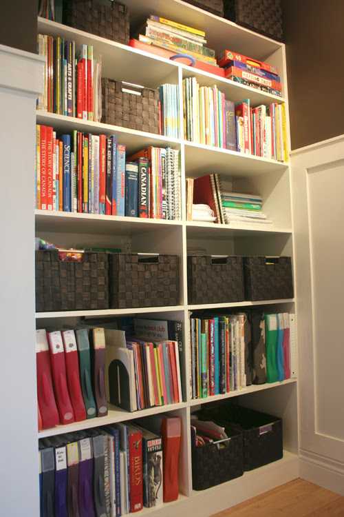 homeschool shelving