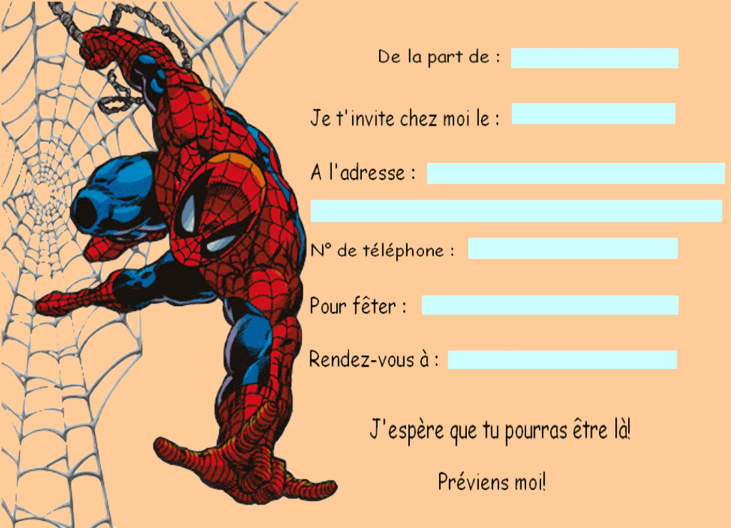 Carte Anniversaire Spiderman Gratuite A Imprimer Nanaryuliaortega News