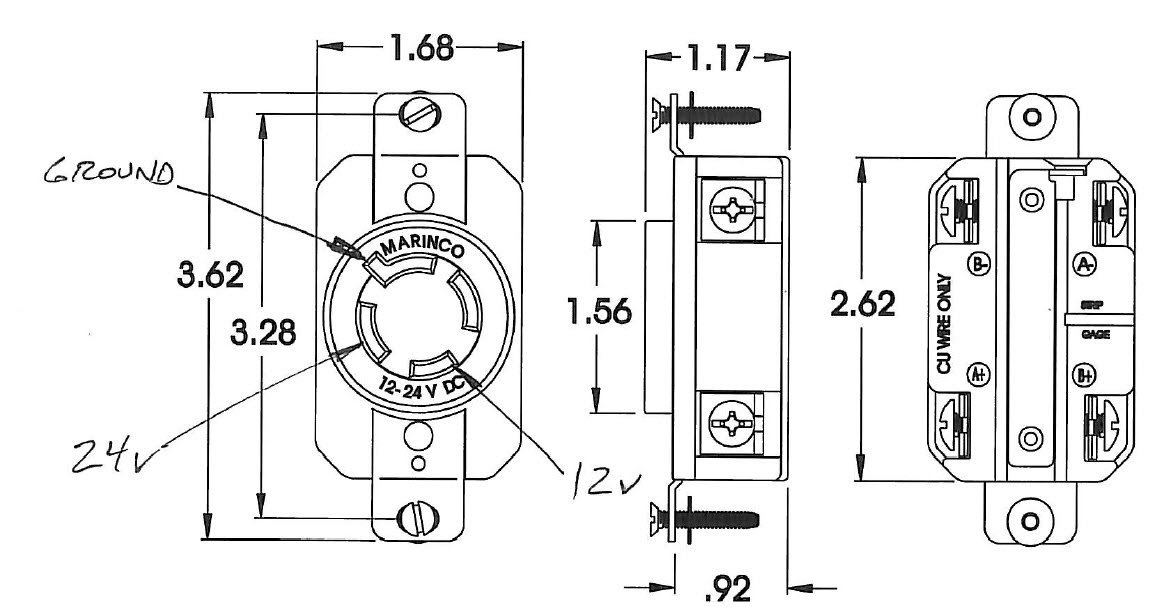 Marinco Plug Receptacle Wiring Diagram - Wiring Diagram