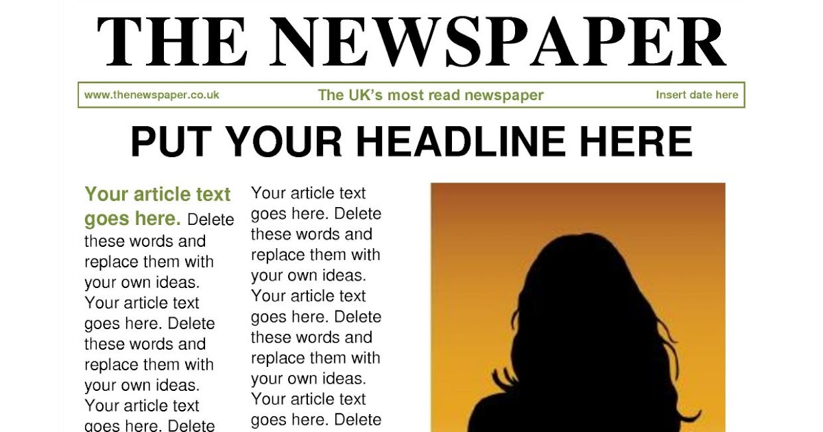 Newspaper Examples Ks2 : Features Of A Newspaper Report Ks2 First News ...