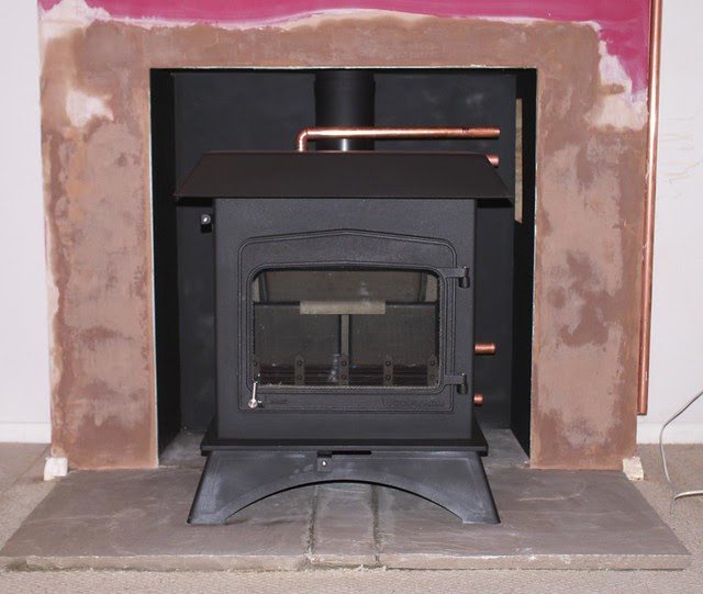 Wood burning stove installation