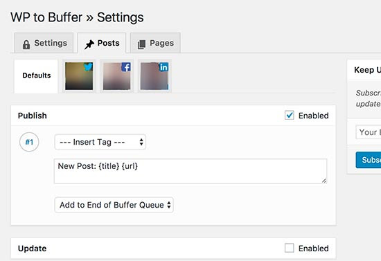buffer posts settings buffer posts settings