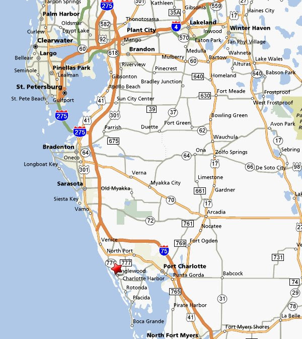 Map Of Englewood Florida Area | Zip Code Map