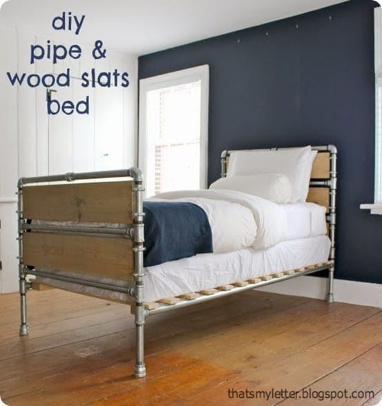 pipe and wood bed pipe and wood bed