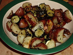 roasted reds & zucchini