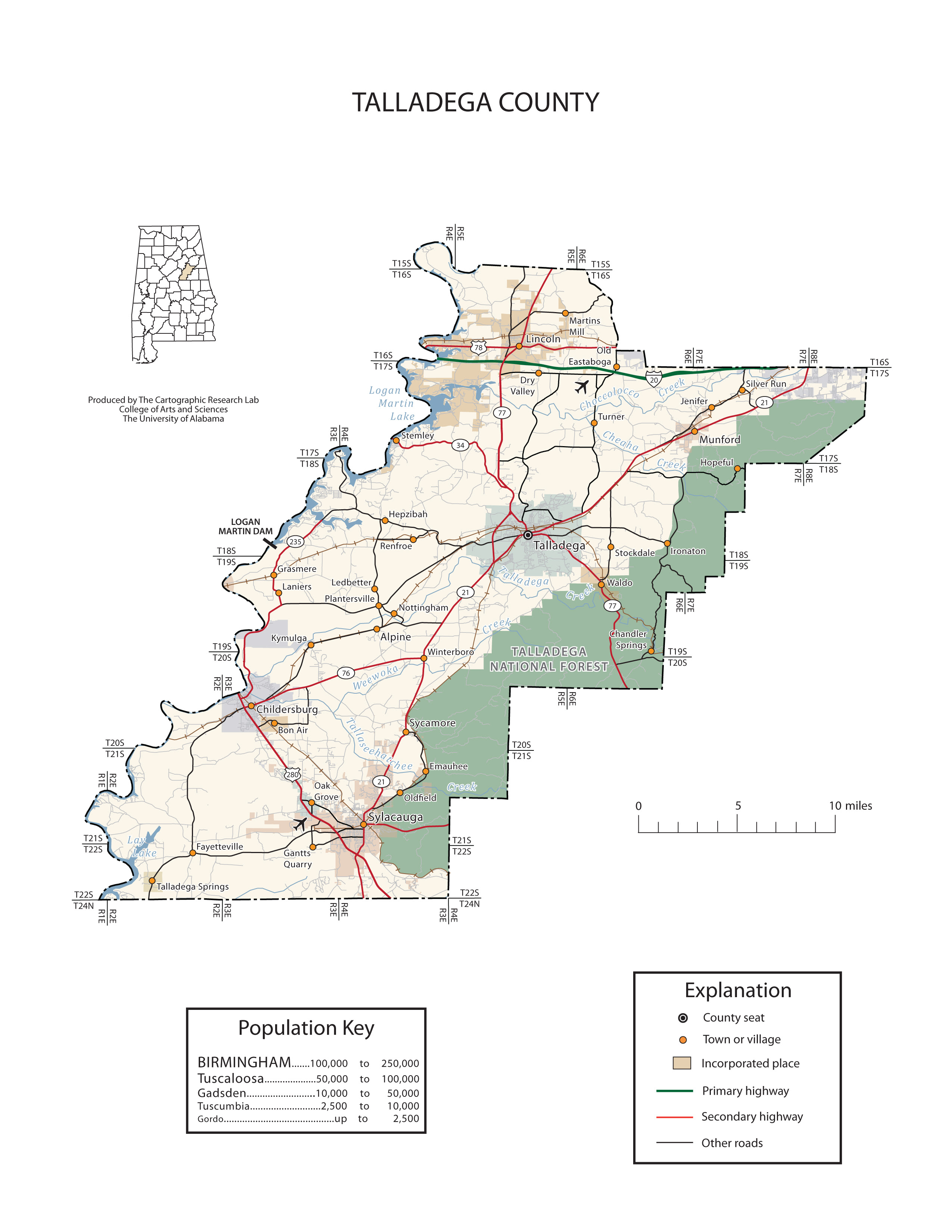 Where Is Talladega Alabama On The Map  Cities And Towns Map