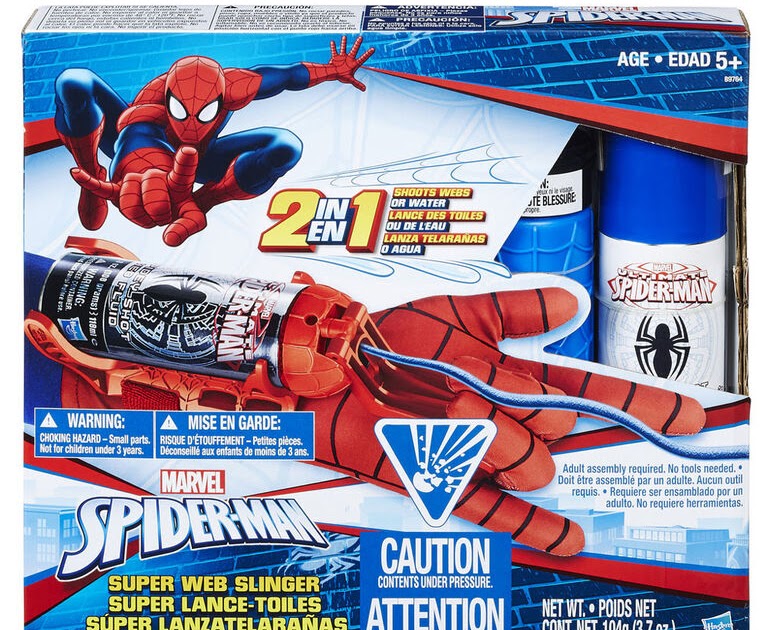 spiderman web shooter toy silly string
