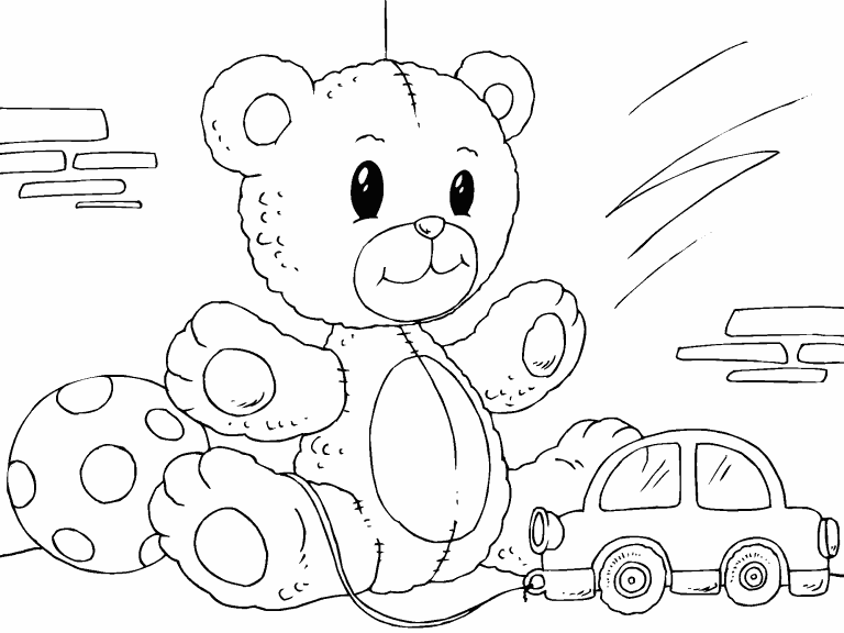 Download 331+ Toys And Dolls Teddy Bear Coloring Pages PNG PDF File