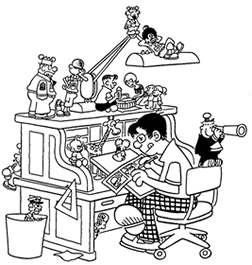 auto caricatura di Mort Walker