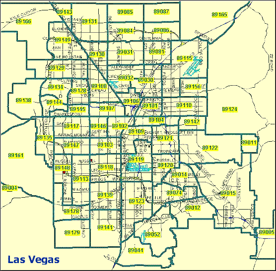Las Vegas Map Of Zip Codes
