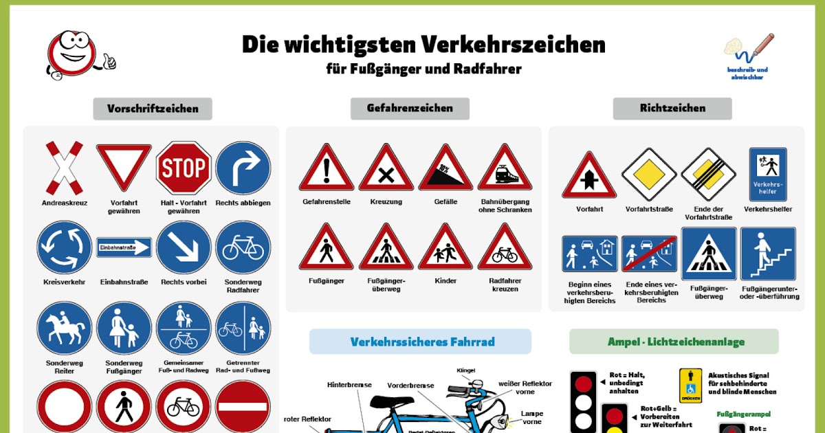 Fahrradprüfung Verkehrszeichen Grundschule Zum Ausdrucken ...