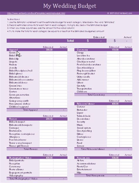 Free Wedding Budget Worksheet Printable and Easy to Use Free Wedding Budget Worksheet Printable and Easy to Use