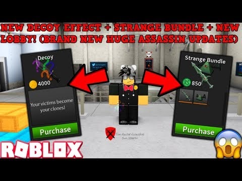 Huge Updates In Roblox Assassin Brand New Lobby Decoy Effect Strange Bundle Insane - new lobby modded assassin v2 roblox