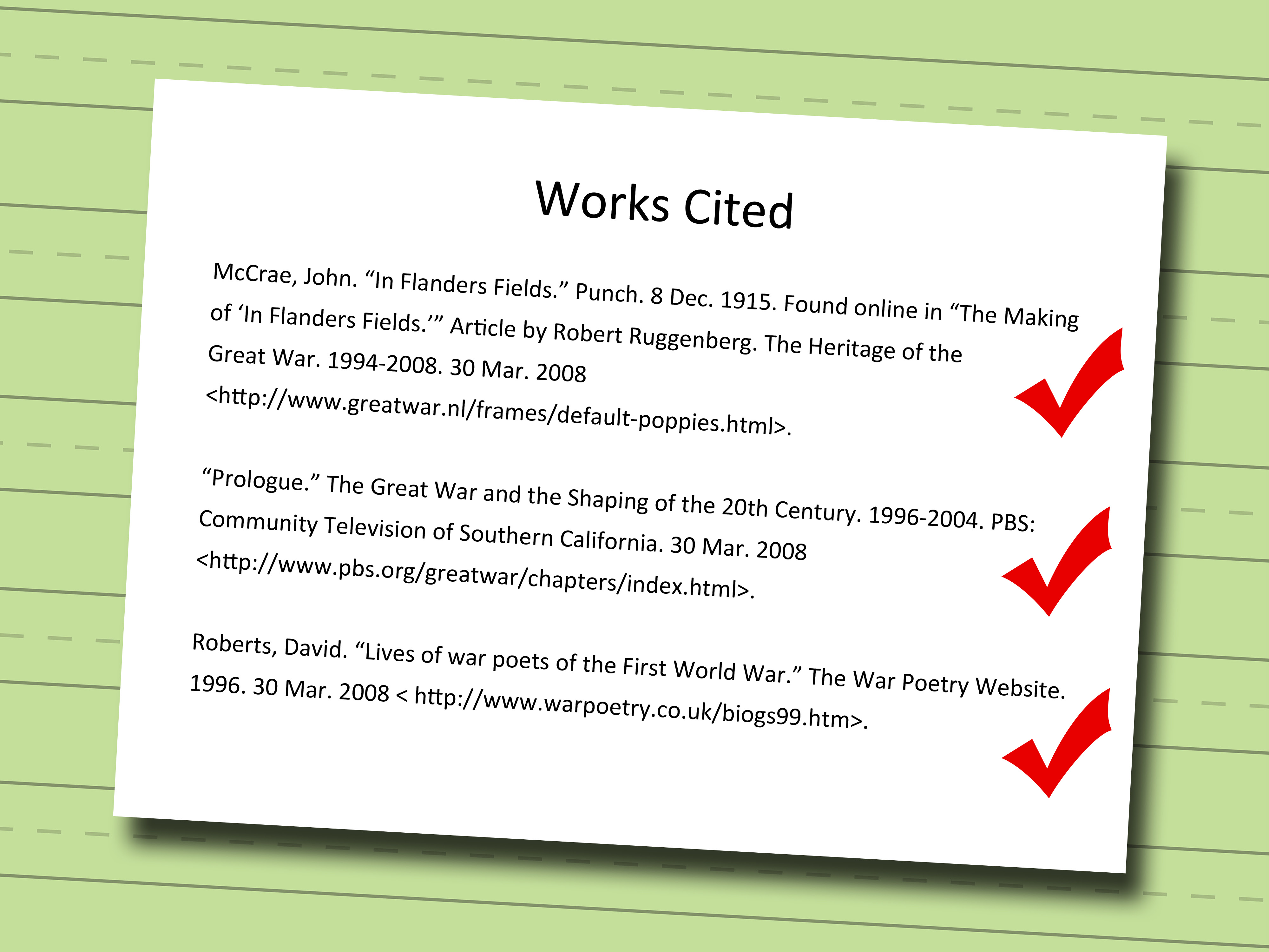 how to write a works cited for an online article
