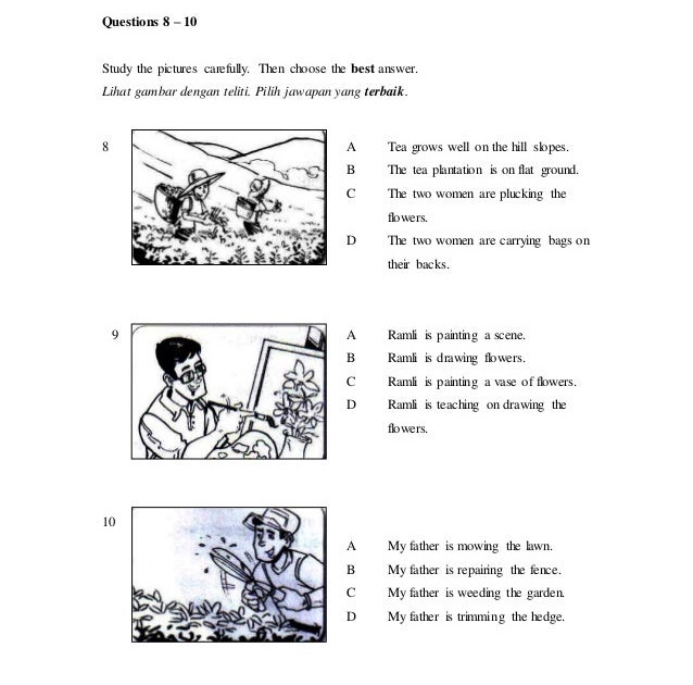 Contoh Soalan English Pt3 2019  Coloring Y