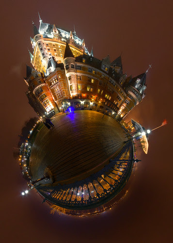 Chateau Frontenac from the Balcony - Stereographic