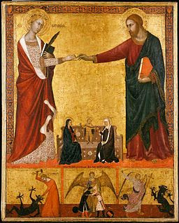 Barna da Siena. Mystic Marriage of st Catherine. Boston MFA