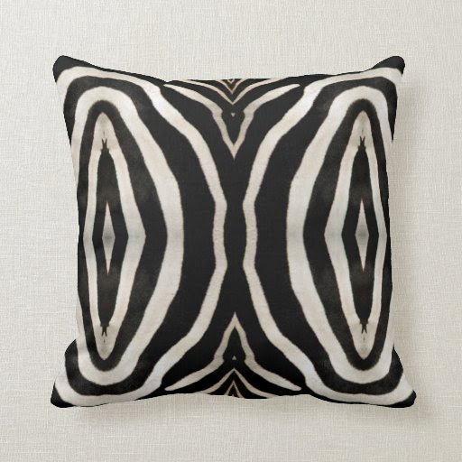 Photograph of a real Zebra's Fur Pillows from Zazzle.