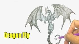 How To Draw Fire Dragon Step By Step - Drawing Tutorials