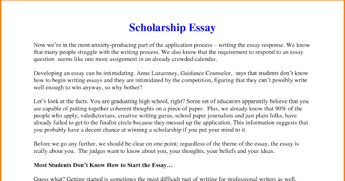 How to start off writing a scholarship essay - 6 Tips to ...
