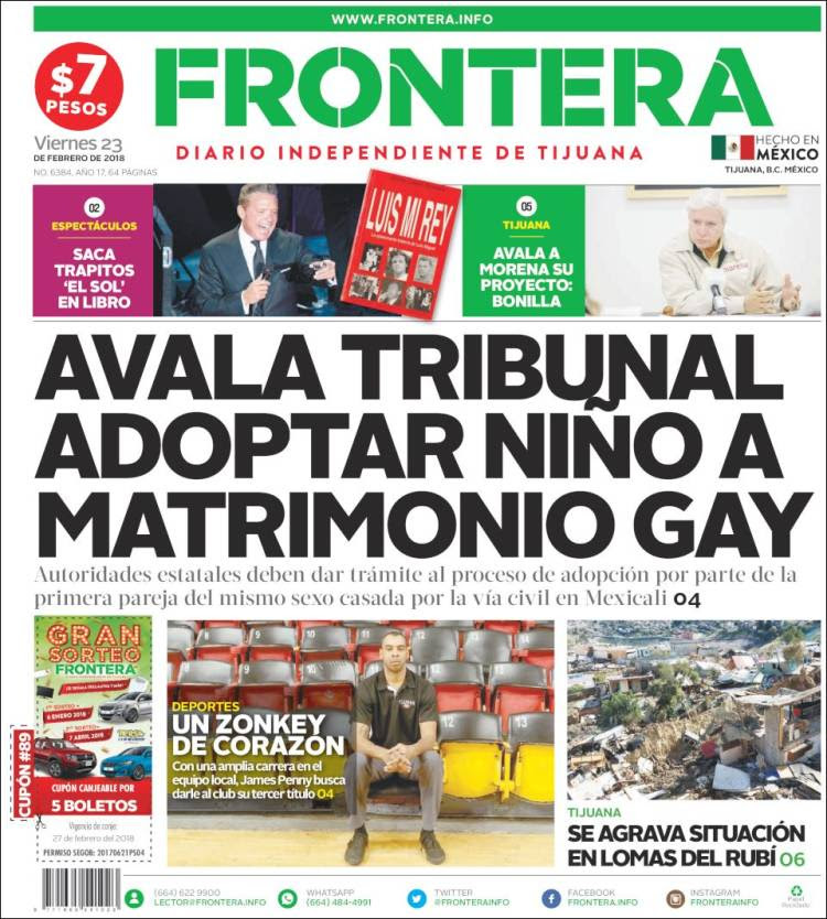 Portada de Frontera (México)