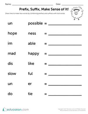 Prefix And Suffix Exercises With Answers – Exercise