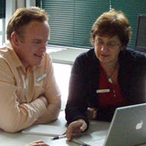 Information librarians at a web 2 workshop.