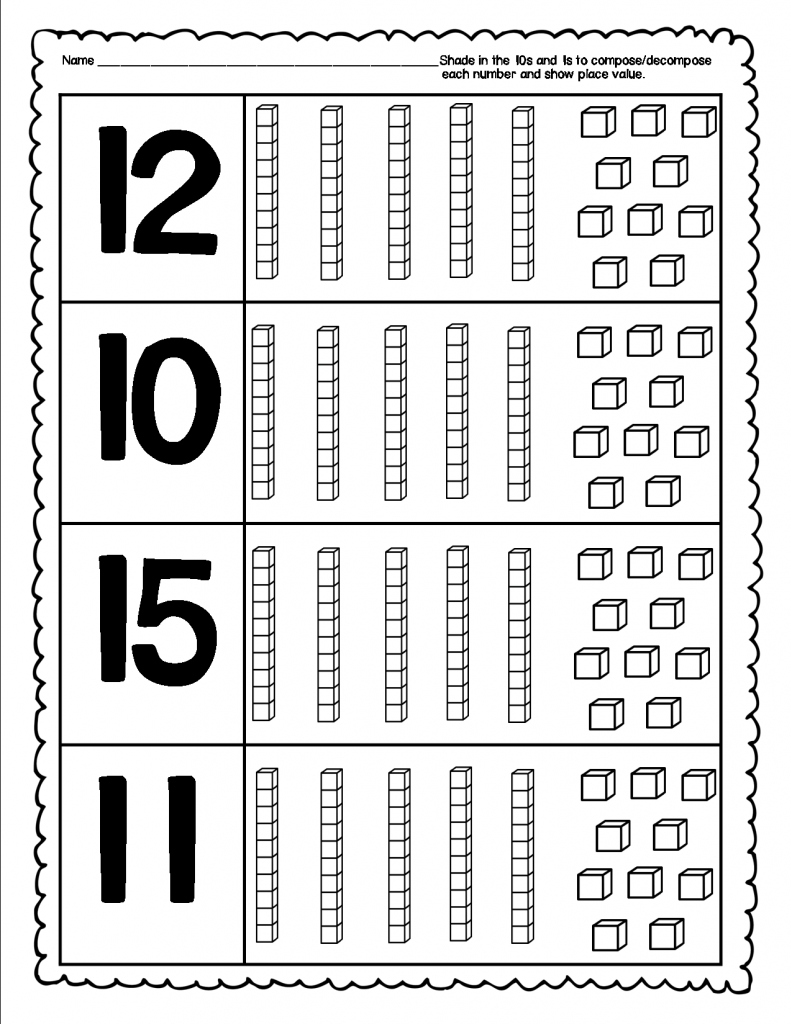 Composing And Decomposing Numbers Worksheet - Promotiontablecovers Within Composing And Decomposing Numbers Worksheet