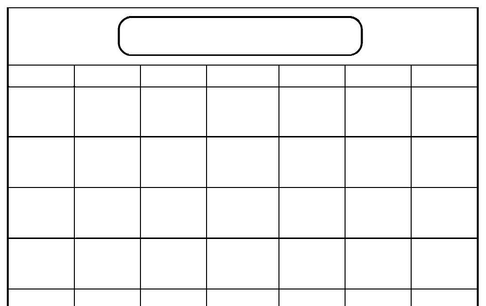 Blank Calendar Template Kids - klauuuudia