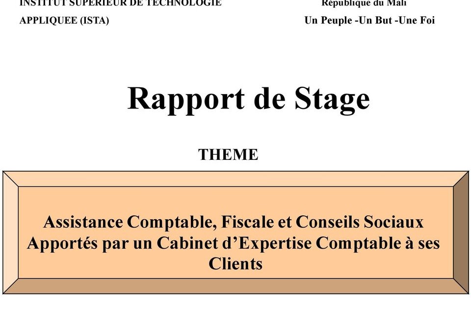 Exemple Rapport De Stage Bts Cgo Pdf Le Meilleur Exemple