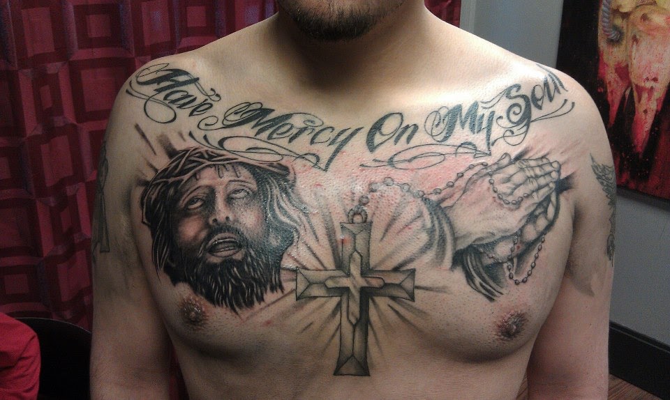 2. Religious Chest Tattoos - wide 1