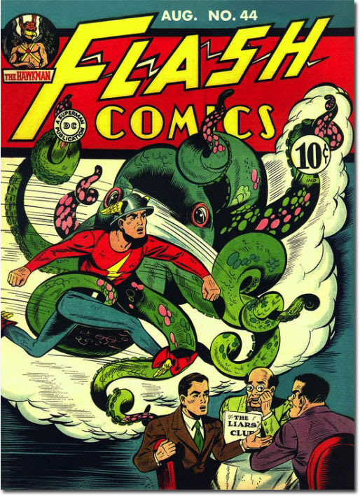 'You can complain about it all through lunch if you want to, Jay, but this restaurant doesn't serve calamari.' (Flash Comics #44)