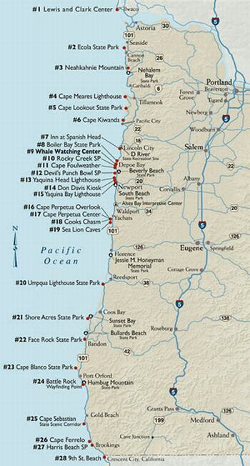 25 Beaches In Oregon Map - Maps Online For You